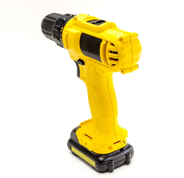 istock Electric drill cordless on white background 639240648