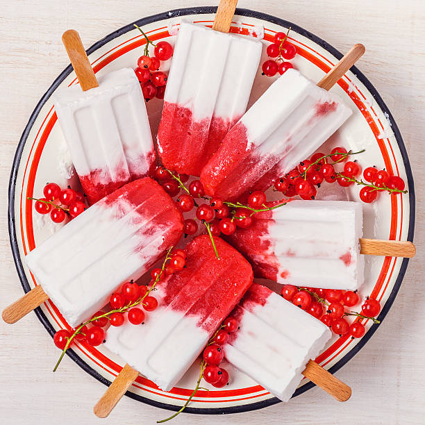istock Homemade berries and coconut milk popsicles. 639243030