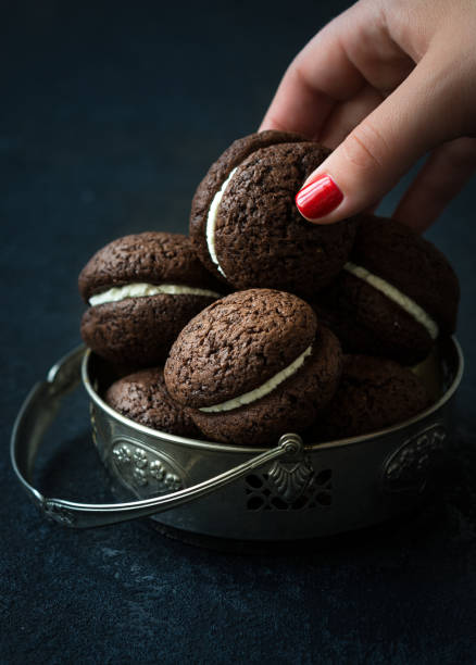 istock Chocolate chestnut double cookies 639244904