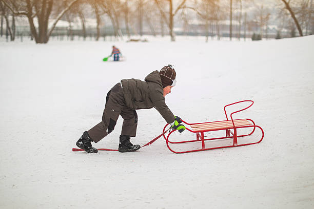 istock Snow sliding in the park 639250668