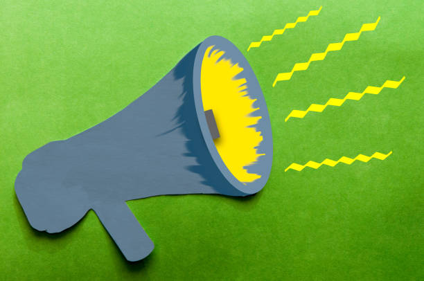 istock Announcement of important message from a megaphone 639257152