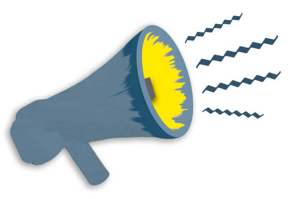 istock Announcement of important message from a megaphone 639257180