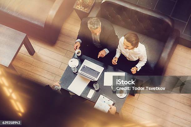 Business Meeting At The Cafe Stock Photo - Download Image Now - Coffee - Drink, Business, Dating