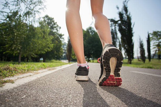 istock Shot of sneakers and legs while preparing for run 639261968