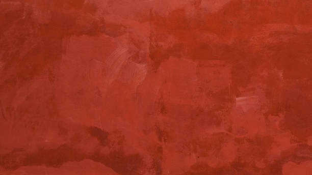 istock Red painted, plastered walls. 639261970