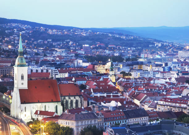istock Bratislava Slovakia night view 639264498