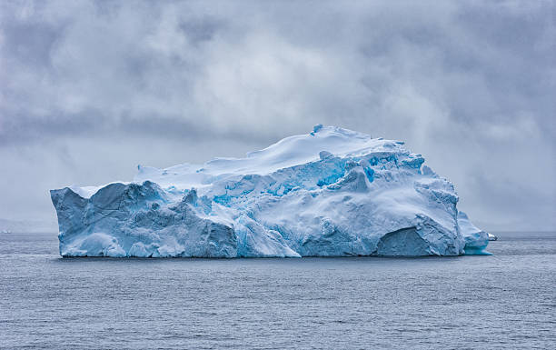 enorme iceberg che galleggia in antartide - uncultivated snow ice antarctica foto e immagini stock