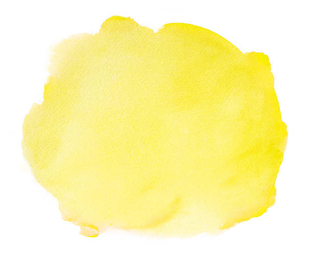 istock Yellow watercolor spot 639266592