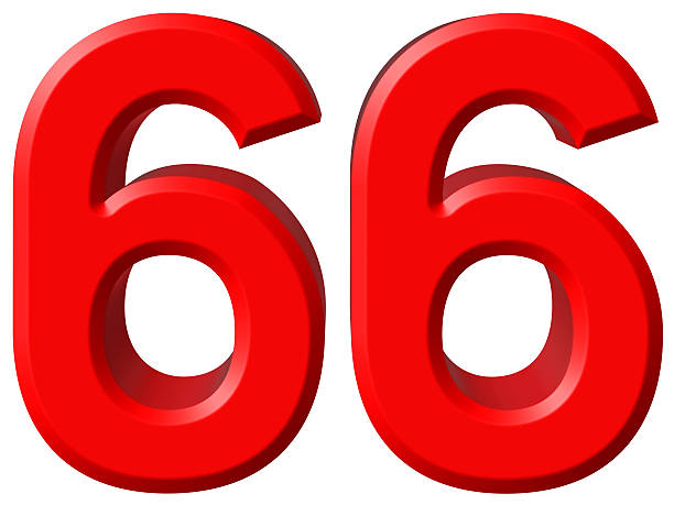 istock Numeral 66, sixty six, isolated on white background, 3d render 639276070