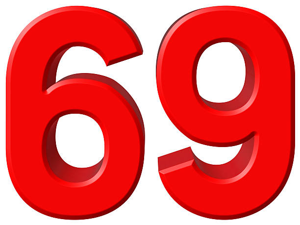 istock Numeral 69, sixty nine, isolated on white background, 3d render 639276096