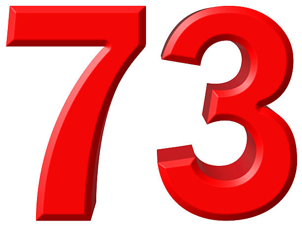 istock Numeral 73, seventy three, isolated on white background, 3d rend 639276136