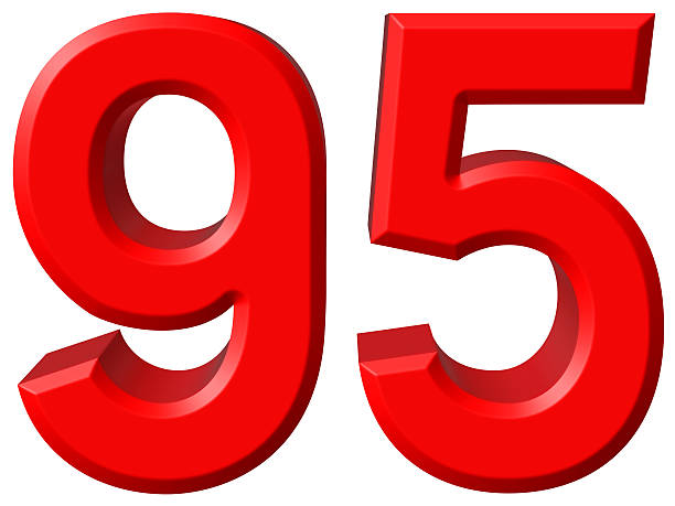 istock Numeral 95, ninety five, isolated on white background, 3d render 639276418