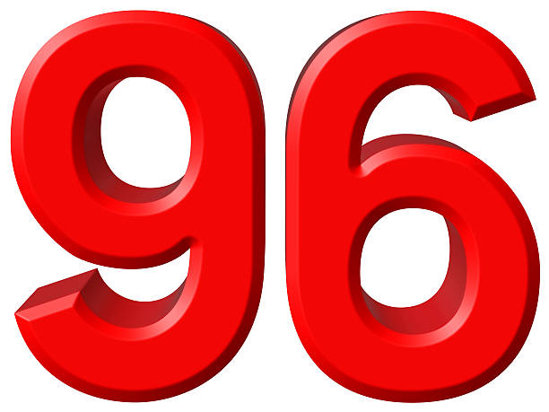 istock Numeral 96, ninety six, isolated on white background, 3d render 639276430