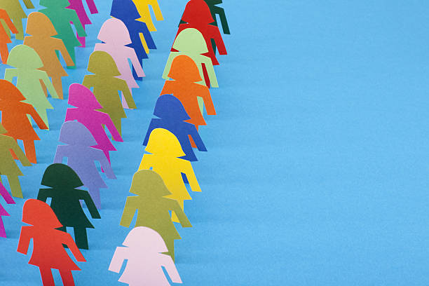 istock Rows of multicolored women 639279436