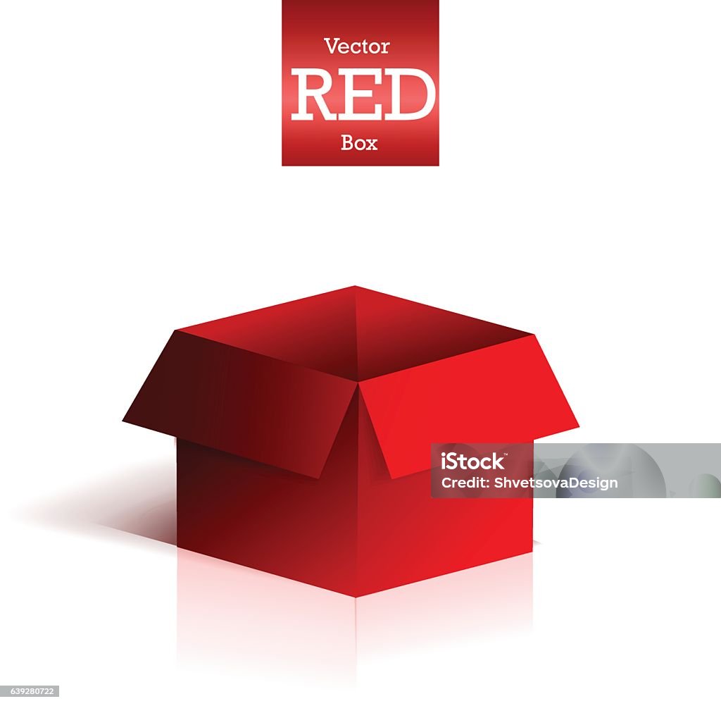 Red 3d Rectangular Box Red 3d Vector Box Stock Illustration - Download Image Now - Abstract ...