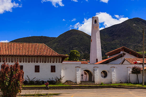 istock Guatavita, Colombia: Looking from Outside the Main Plaza towards the Belfry 639281104
