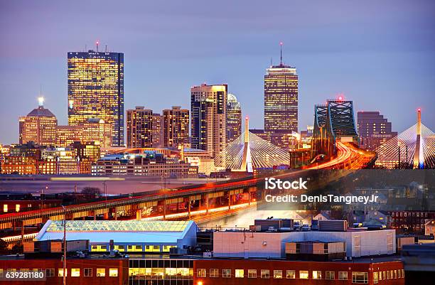 Boston Skyline Stock Photo - Download Image Now - Boston - Massachusetts, Urban Skyline, Massachusetts