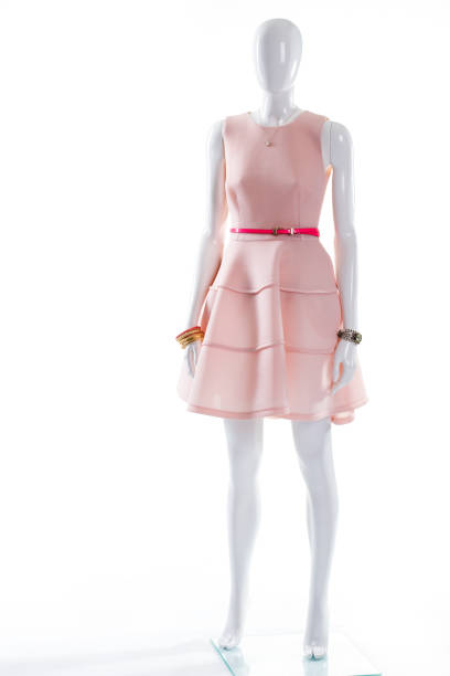 istock Pink dress belt on mannequin. 639290666