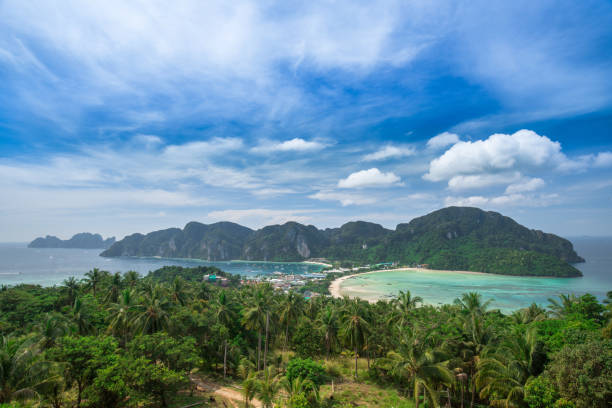 istock View point of Phi-Phi Island at sunset time, Krabi, Thailand 639294760