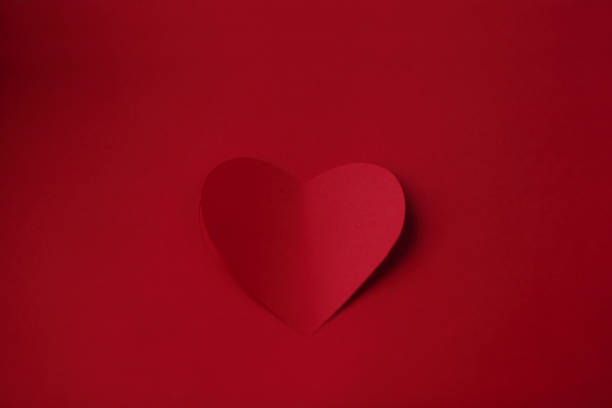 istock Heart cut in paper background 639295190