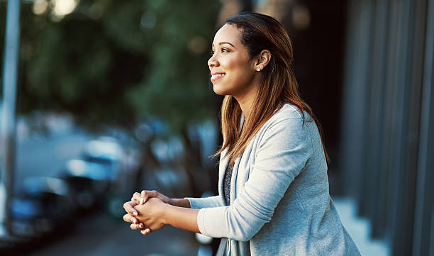 istock Enjoying the view from her office balcony 639302628