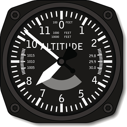 aviation airplane altimeter - illustration for the web