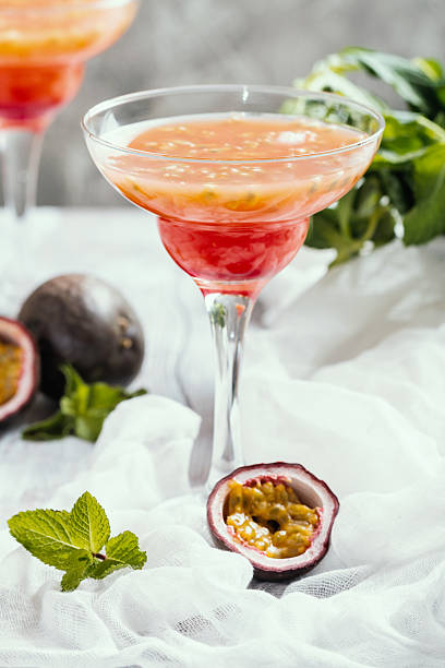 istock Alcoholic cocktail with fresh passion fruit 639304226