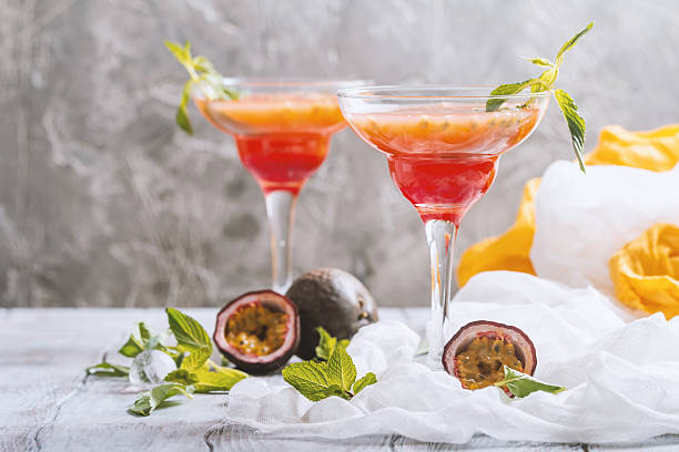 istock Alcoholic cocktail with fresh passion fruit 639304278