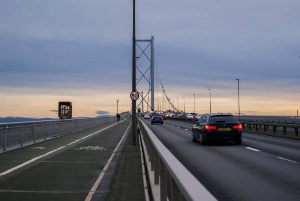 istock Pedestrian and traffic on Forth Road Bridge 639306976
