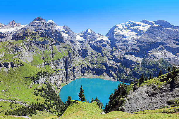 istock Oeschinensee Lake Panorama View Switzerland 639315240