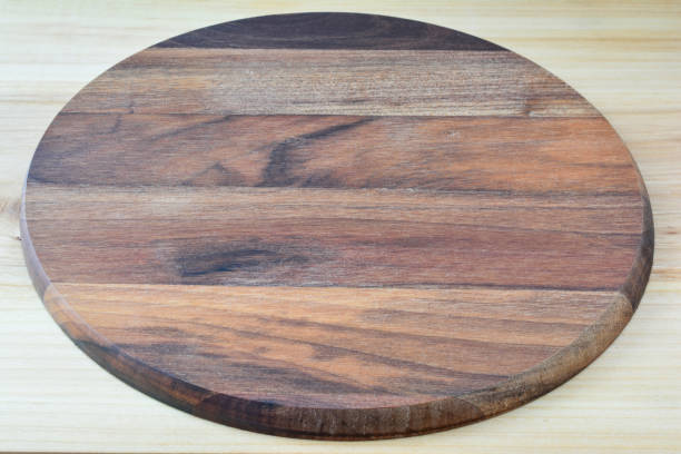 istock Round wooden chopping board 639315634