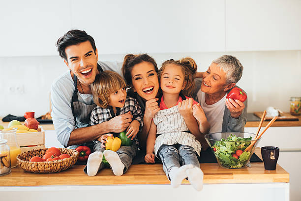 istock Happy family in the kitchen 639317526