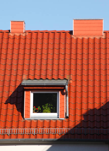 Roof, skylight stock photo
