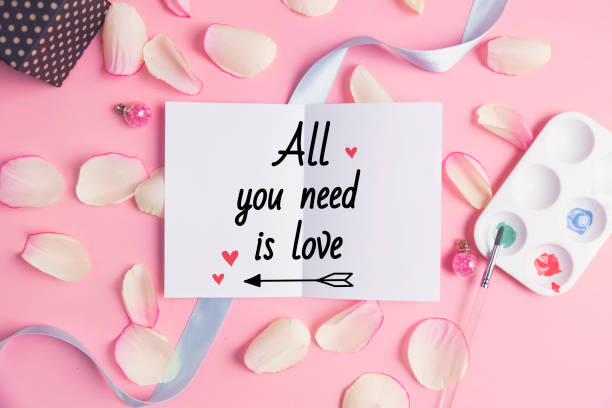 istock All you nees is love on pastel background. 639324820
