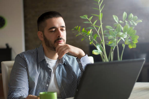 istock Busy man working at home. 639325124