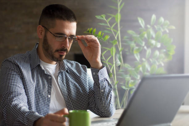istock Busy man working at home. 639325176