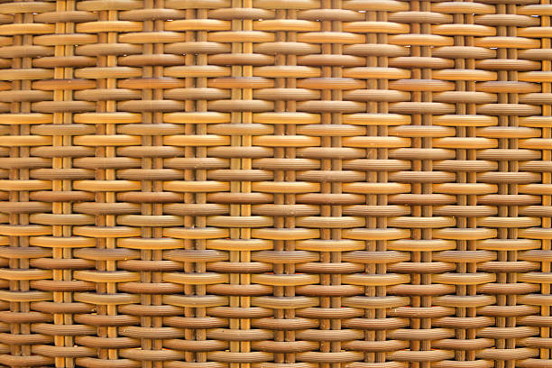 Light natural wicker textured material stock photo