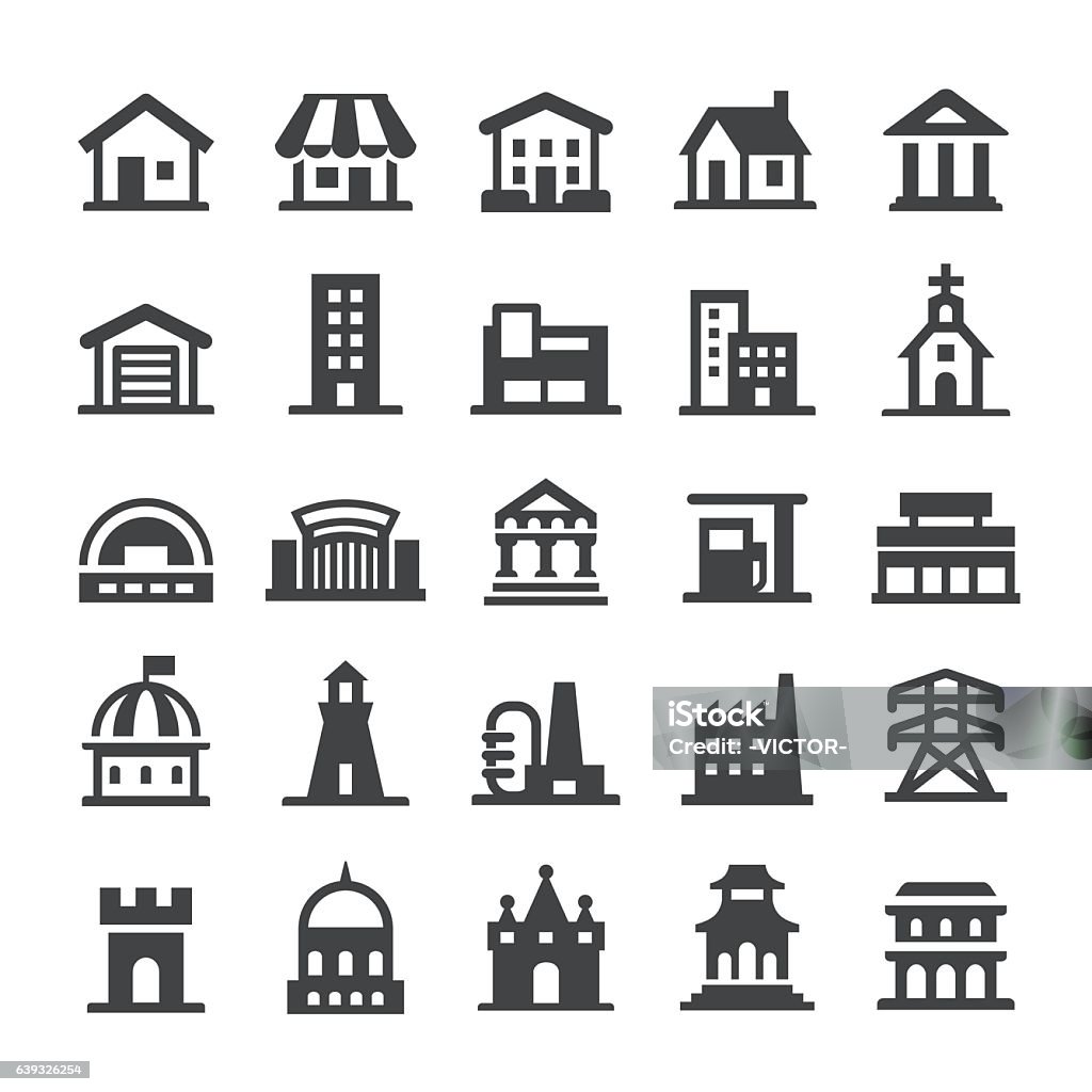 Architecture Icons - Smart Series Architecture Icons Icon Symbol stock vector