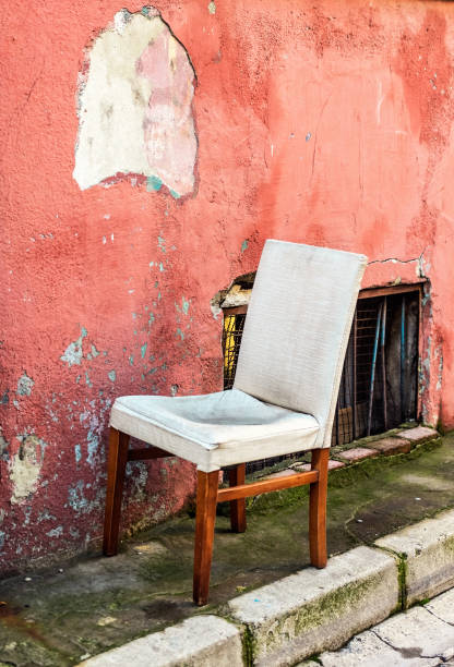istock Old chair on street 639330014