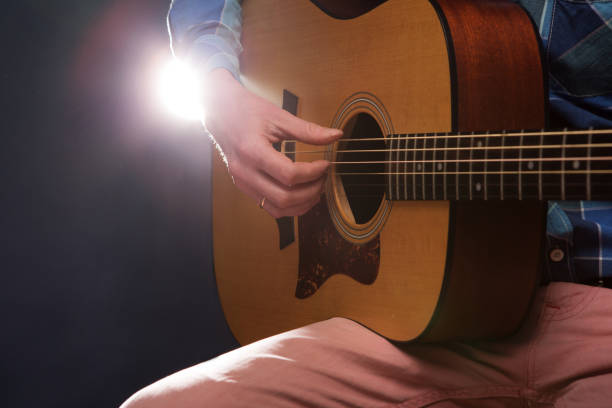 istock Man playing on acoustic guitar 639335844
