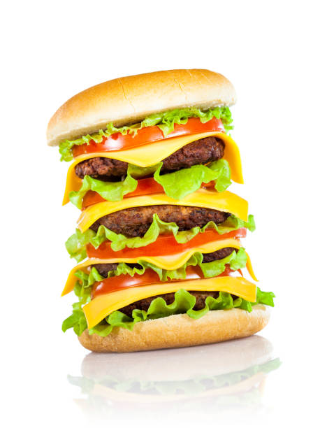 istock Tasty and appetizing hamburger on a white 639335952
