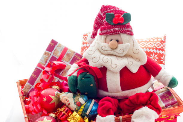 istock Basket with Christmas gifts 639338774