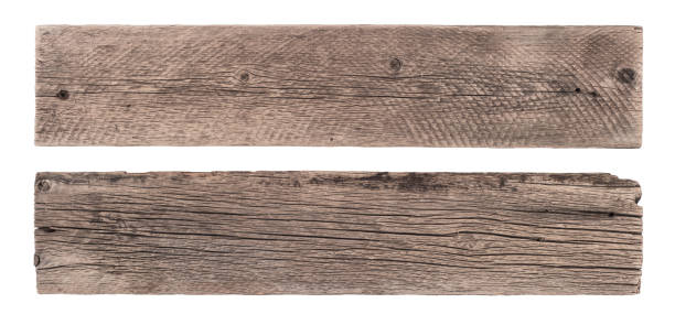 istock Old planks isolated on white. 639339824