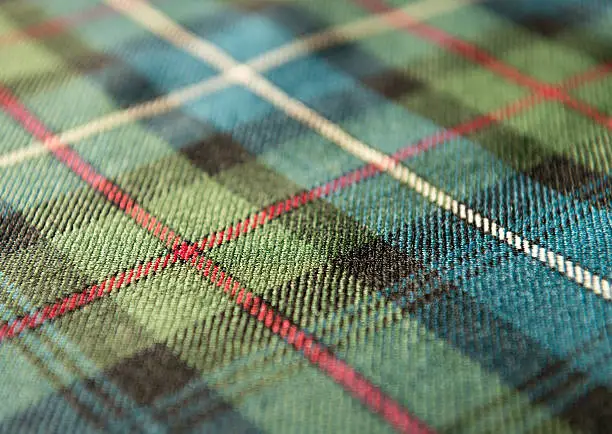 Photo of Scottish tartan pattern