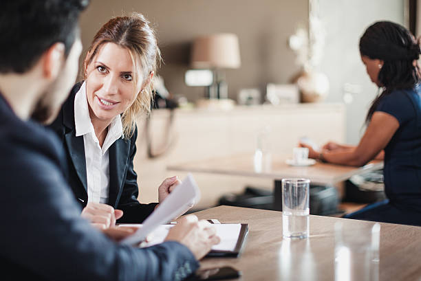 istock Business People at the Cafe Restaurant 639340820