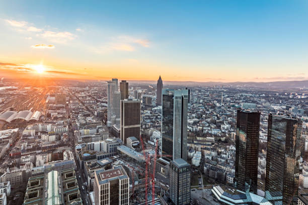 istock Skyline of Frankfurt in sunset 639340928
