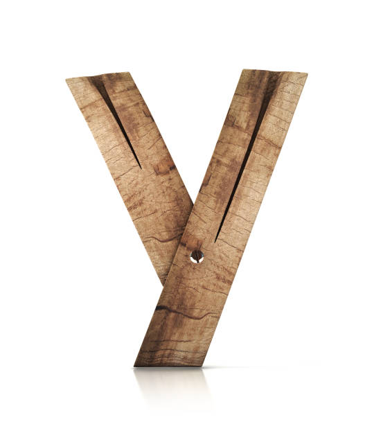 einzelner holzbuchstabe y - letter y alphabet wood typescript stock-grafiken, -clipart, -cartoons und -symbole