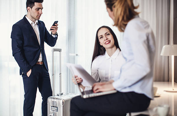 istock Business People Working in a Hotel Room 639343620