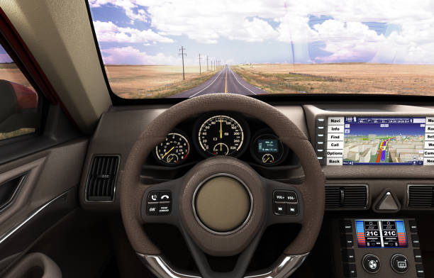 istock Navigation device in the car 639343768