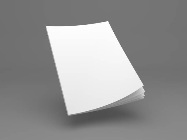 istock Blank flying magazine or brochure 3D illustration mock up. 639346636